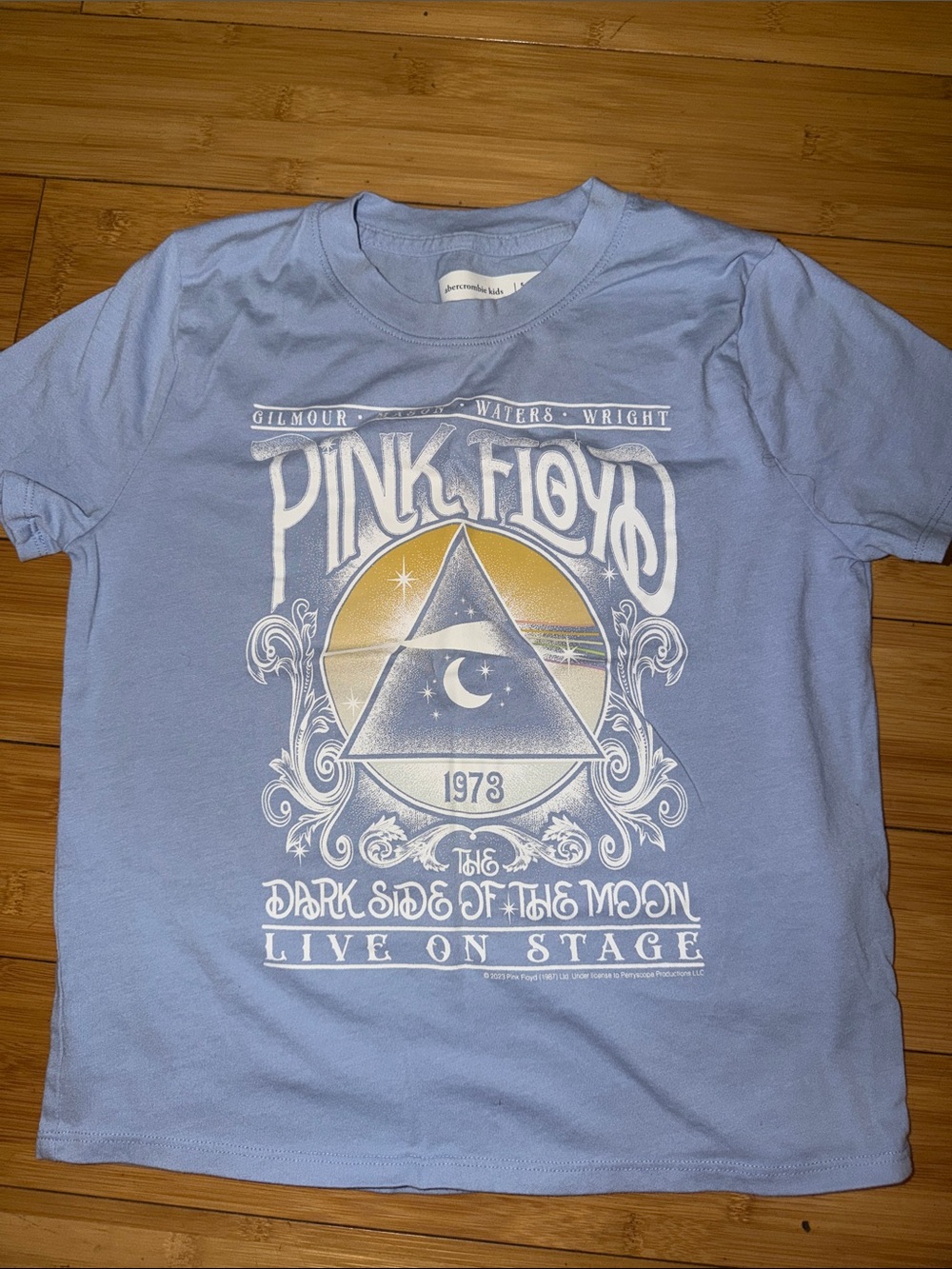 abercrombie kids Light Blue Pink Floyd 'Dark Side of the Moon' Graphic Tee